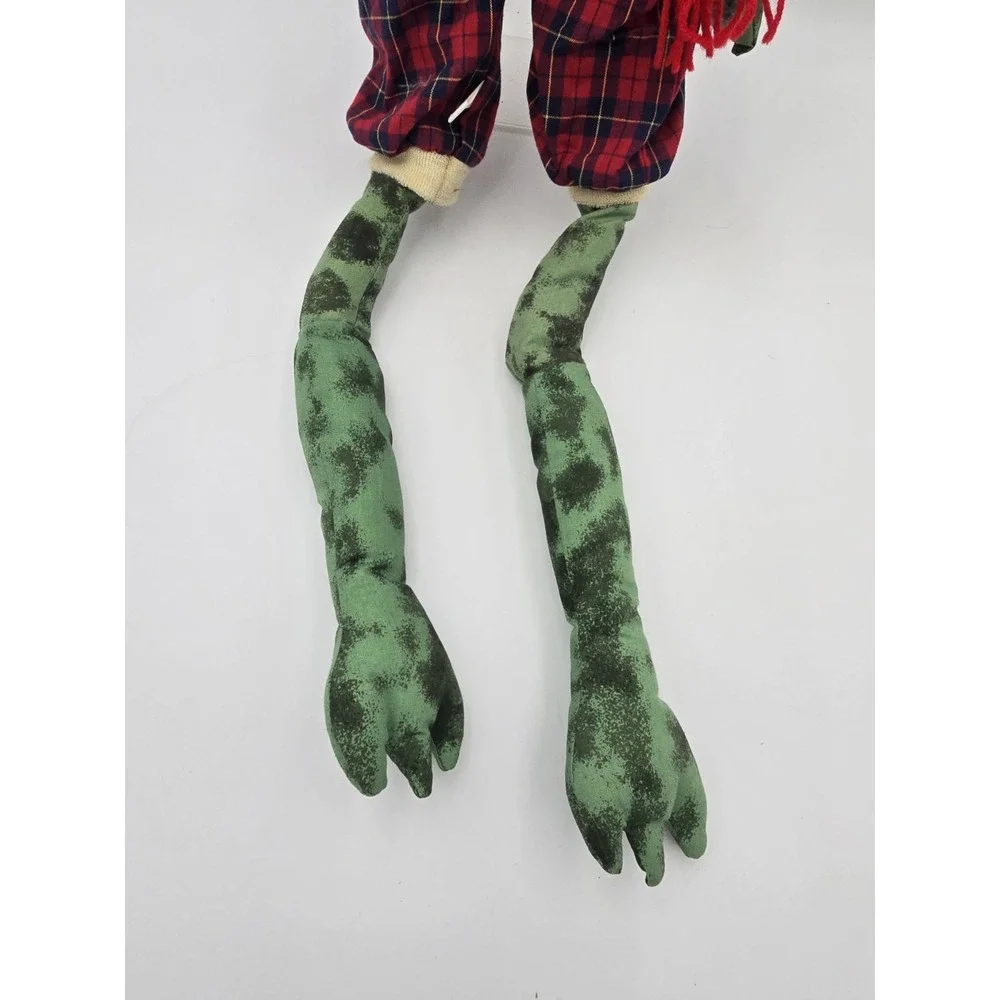Arline's Crafty Treasures Christmas Frog Long Leg Shelf Sitter Vintage Decor